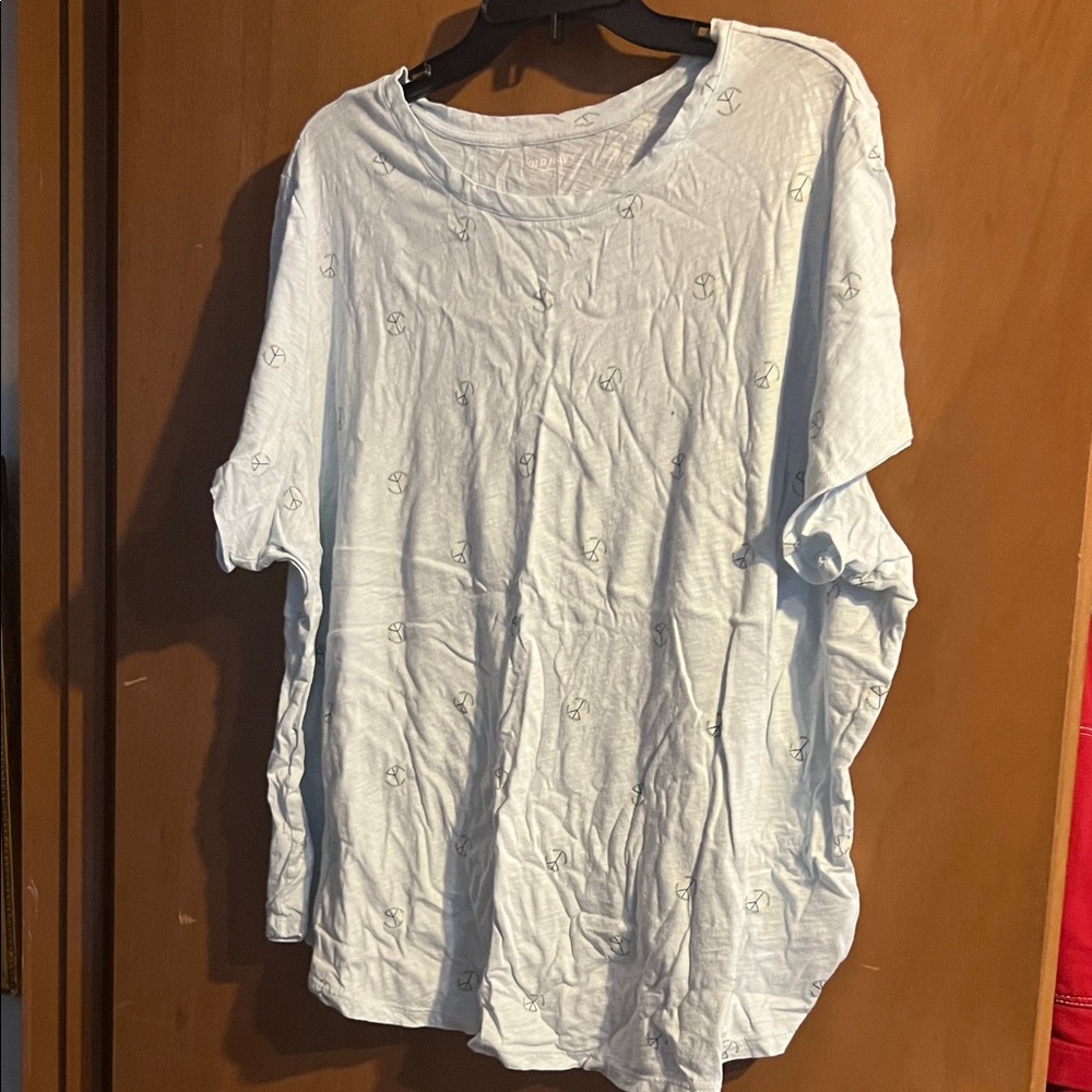 Old Navy Sky Blue Patterned Women's Top
